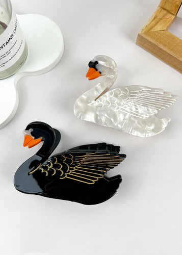 Hair Claw Clip, Swan