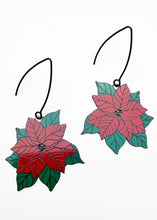 Load image into Gallery viewer, Christmas Poinsettia Earrings