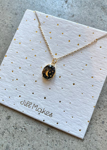 Gemstone Necklace - Onyx Moon