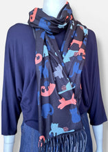 Load image into Gallery viewer, Winter Scarf - Cats/Black