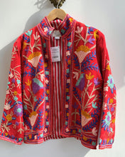 Load image into Gallery viewer, Embroidered Velvet Jacket, Red