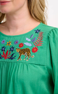 Hyma Top - Green Leopard