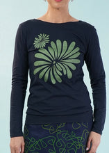 Load image into Gallery viewer, Boat Neck PL Top - Jap Floral, Metallic Green/Navy