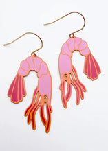 Load image into Gallery viewer, Christmas Prawn Earrings