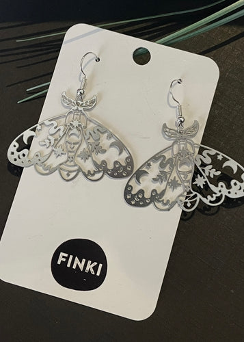Little Lunar Moth, Earrings