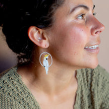 Load image into Gallery viewer, Sulphur Crested Cockatoo Earrings