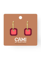 Load image into Gallery viewer, Cami Gem Earring - Pinot/Coral