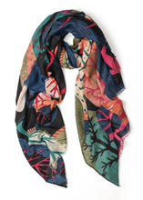 Load image into Gallery viewer, Chloe Abstract Forest Scarf - Black