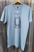 Load image into Gallery viewer, Mens Screen Print Tee - E-Class Tram/Mineral Blue