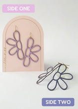 Load image into Gallery viewer, Dandy Line Earrings, Lilac/Cornflower