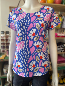 Boxy Tee - Daisy Blue