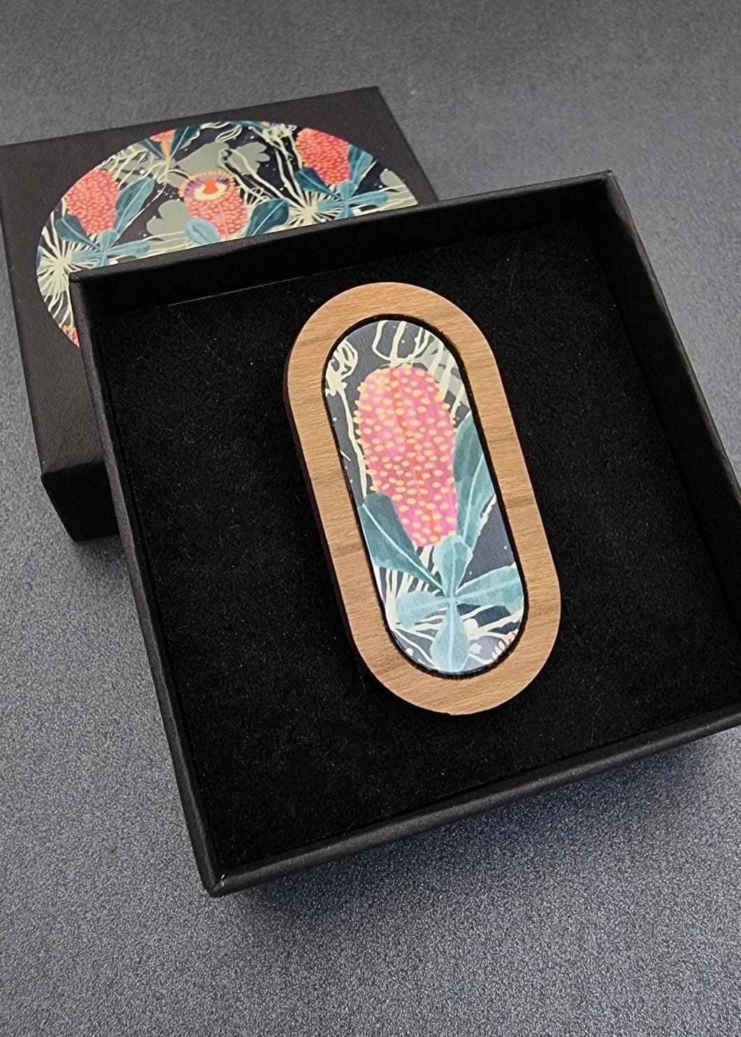 Banksia Timber Brooch