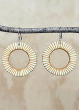 Load image into Gallery viewer, Circle stripe Earrings - Yellow