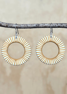 Circle stripe Earrings - Yellow