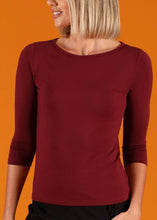 Load image into Gallery viewer, Boat Neck Top - Maroon
