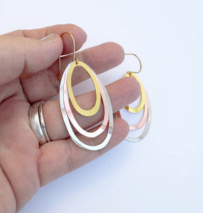 Midi Triple Oval Earrings