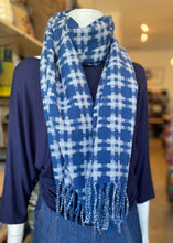 Load image into Gallery viewer, Winter Scarf - Grid/Navy