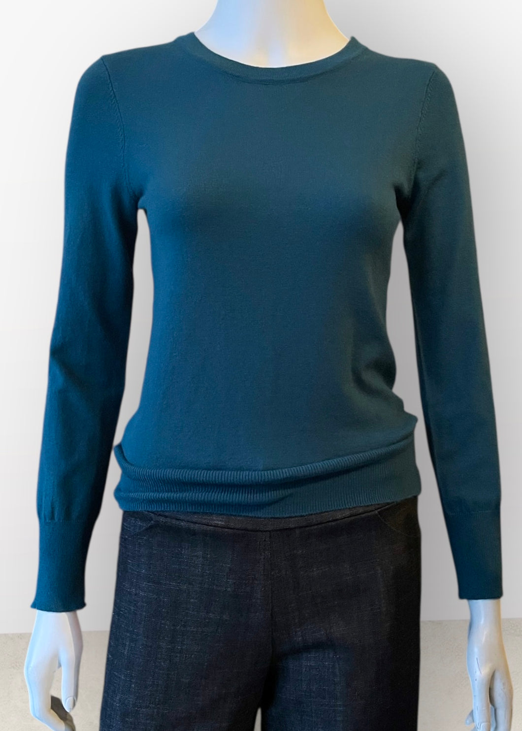 Crew Neck Jumper - Peacock