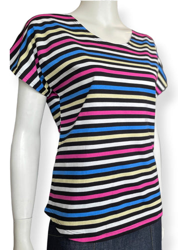 Boxy tee - Licorice Stripe