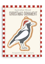 Load image into Gallery viewer, Wooden Hanging Bauble Decoration - Magpie Hat