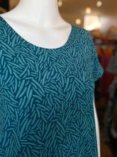 Load image into Gallery viewer, Boxy Tee - Linear Dash Teal