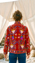 Load image into Gallery viewer, Embroidered Velvet Jacket, Red