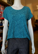 Load image into Gallery viewer, Boxy Tee - Linear Dash Teal