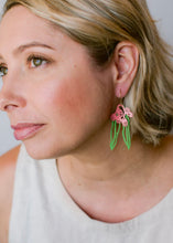 Load image into Gallery viewer, Gumnut/Leaf Dangles - Green/Salmon