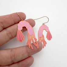 Load image into Gallery viewer, Christmas Prawn Earrings