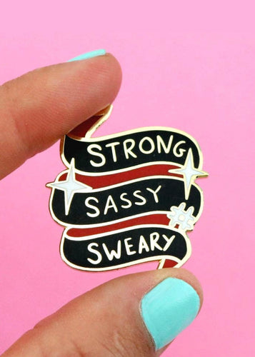 Strong Sassy Sweary Lapel Pin