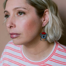 Load image into Gallery viewer, Christmas Koala Earrings