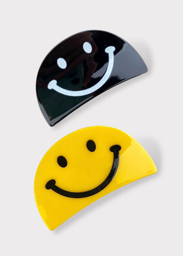 Hair Claw Clip, Smiley Face