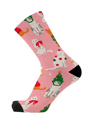 Red Fox Sox - size M - Xmas Kitties