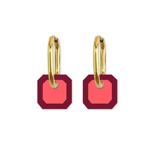 Load image into Gallery viewer, Cami Gem Earring - Pinot/Coral