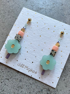Acrylic Flower Pop Earrings: S6