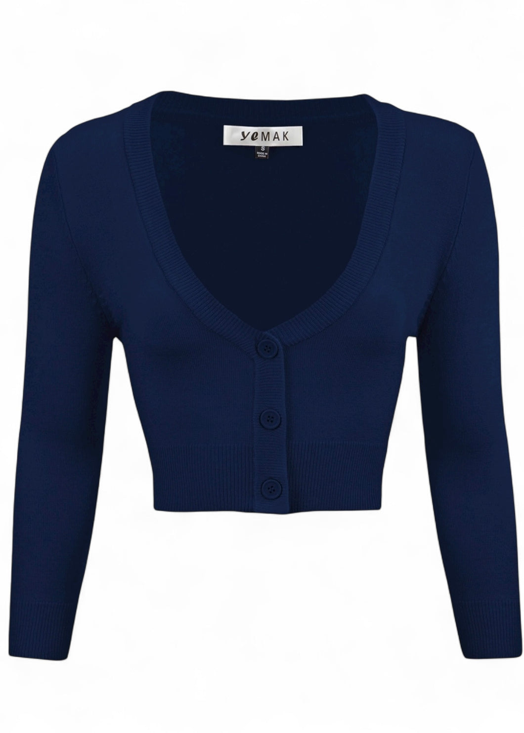 V-Neck Bolero Cardi - Navy