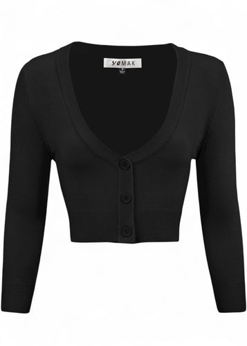 V-Neck Bolero Cardi - Black