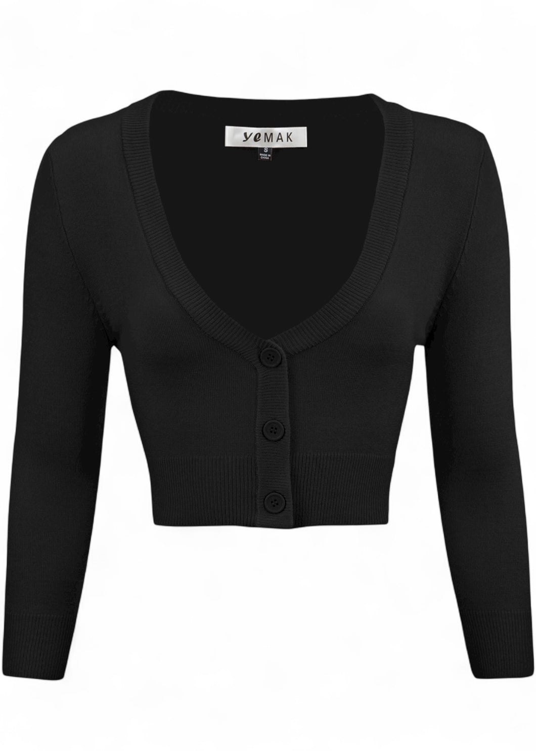 V-Neck Bolero Cardi - Black