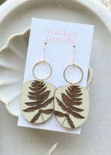 Load image into Gallery viewer, Fern Drop Earrings, Sand