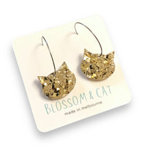 Load image into Gallery viewer, Cat hoop earrings - Asstd