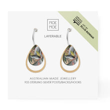 Load image into Gallery viewer, Eucalyptus, Layered Hoop Dangles