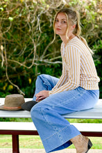 Load image into Gallery viewer, Ally Tee - Mustard Stripe