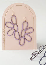 Load image into Gallery viewer, Dandy Line Earrings, Lilac/Cornflower