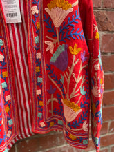 Load image into Gallery viewer, Embroidered Velvet Jacket, Red