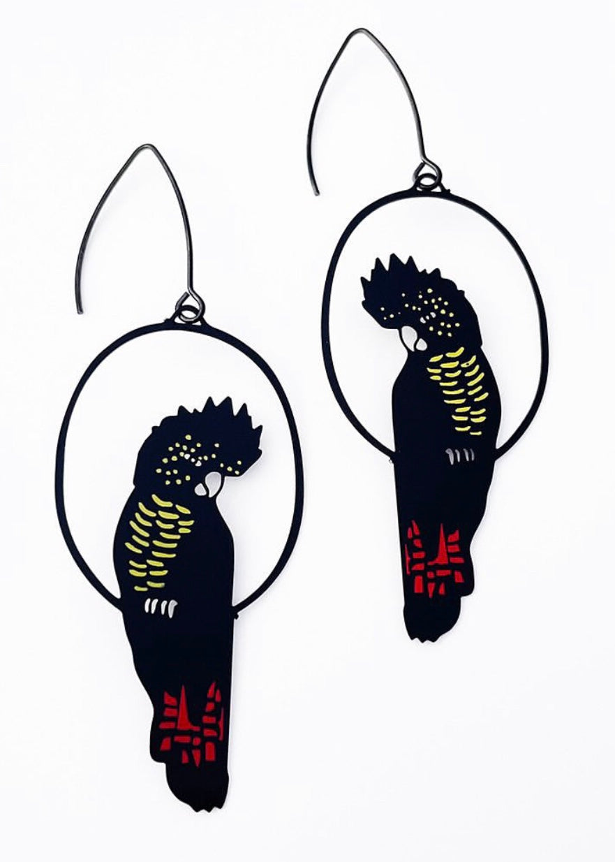Red Tailed Cockatoo Dangles