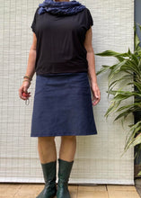 Load image into Gallery viewer, Navy Cord Skirt