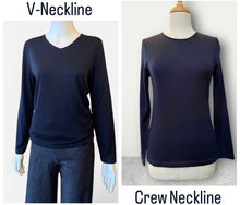 Load image into Gallery viewer, Merino L/S Top - Navy