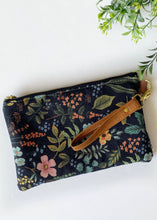 Load image into Gallery viewer, Wristlet Bag - Botanical Black