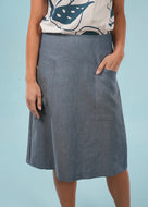 Heidi skirt, Long - Chambray