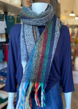 Load image into Gallery viewer, Winter Scarf - Stripe/Rainbow/Blk